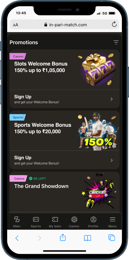 parimatch welcome bonus offer