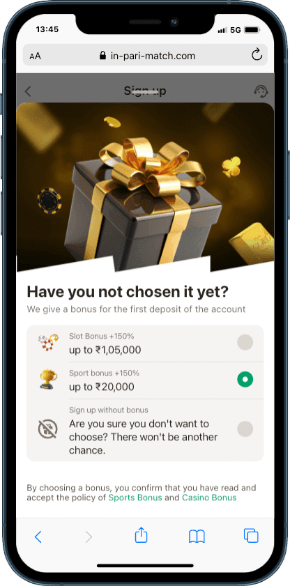 parimatch sign up bonus